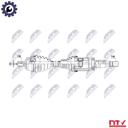 Drive shaft npw 163 for - shaft,
